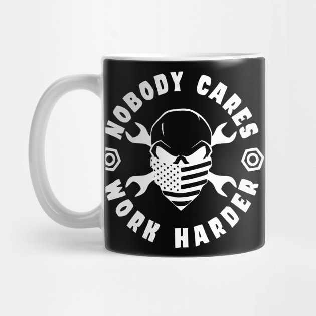 Nobody Cares Skull Flag by Lifeline/BoneheadZ Apparel